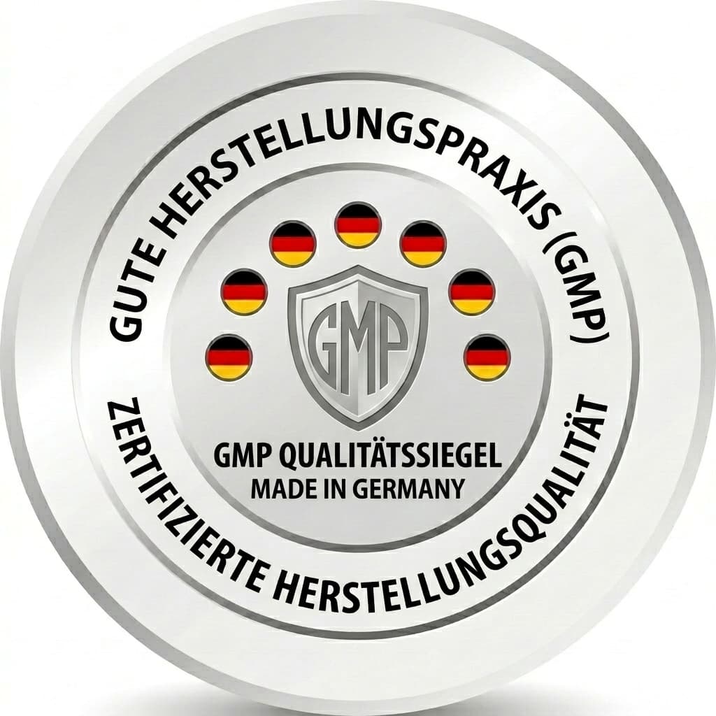 GMP Qualitätssiegel — zertifizierte Herstellungsqualität, Made in Germany