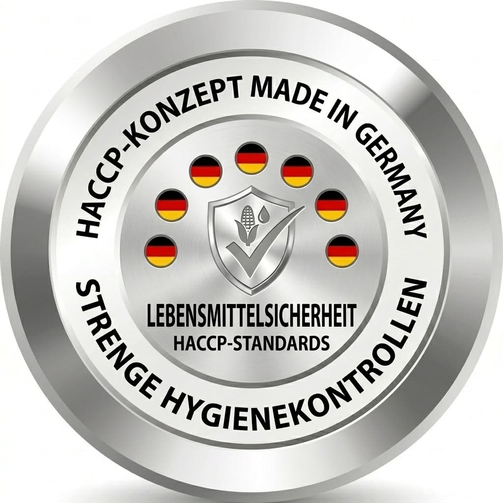 HACCP-Siegel — Lebensmittelsicherheit nach HACCP-Standards, Made in Germany